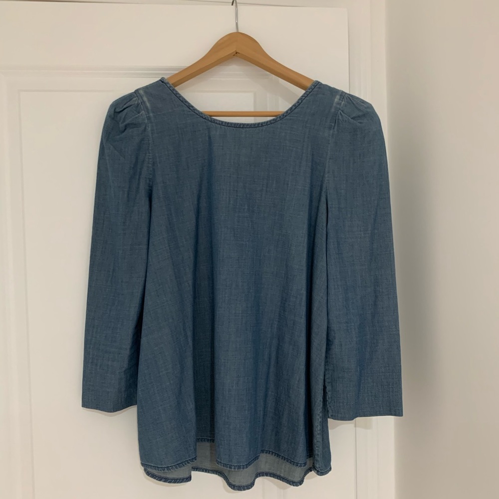 The great puff sleeve chambray shirt size 2